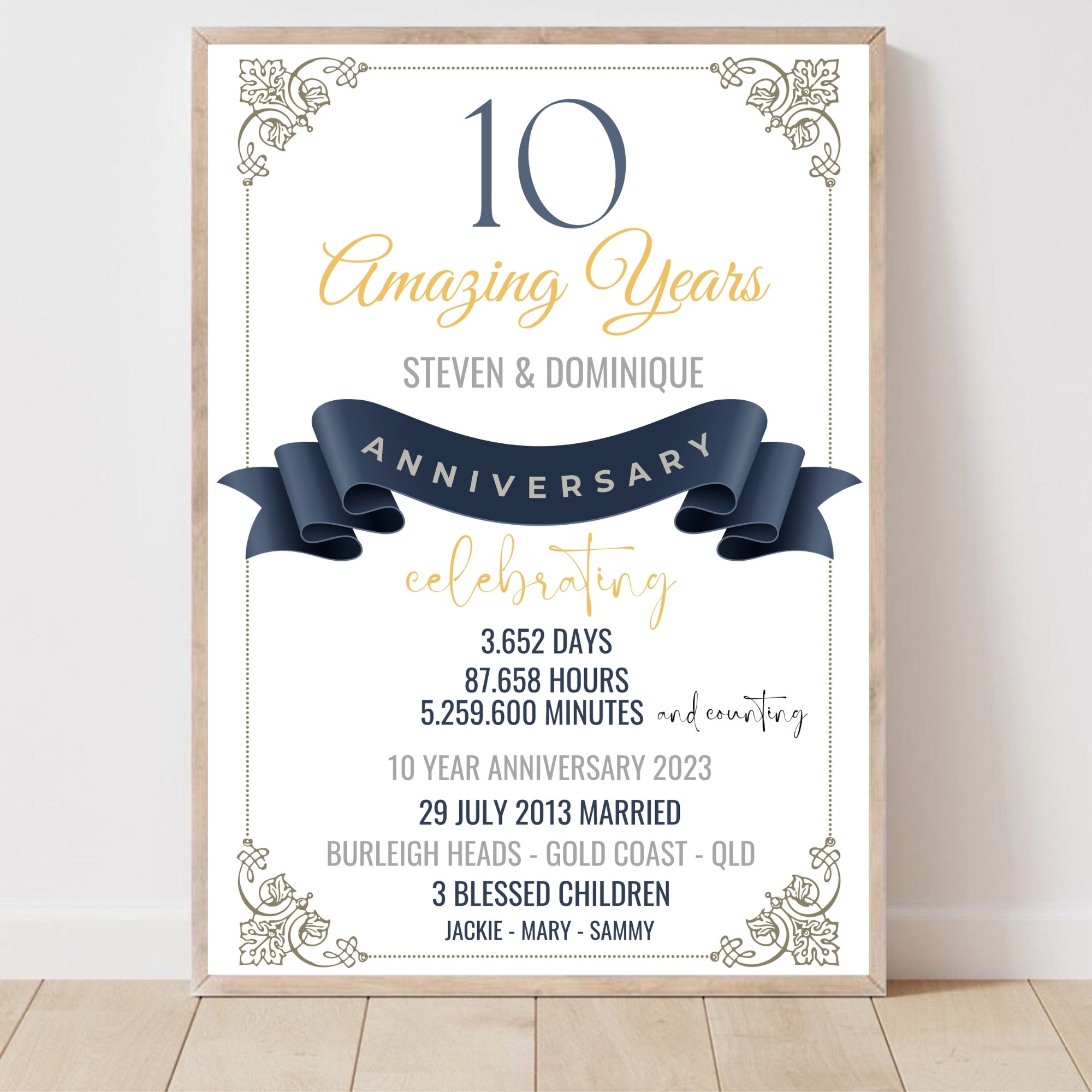 10 Year Wedding Anniversary