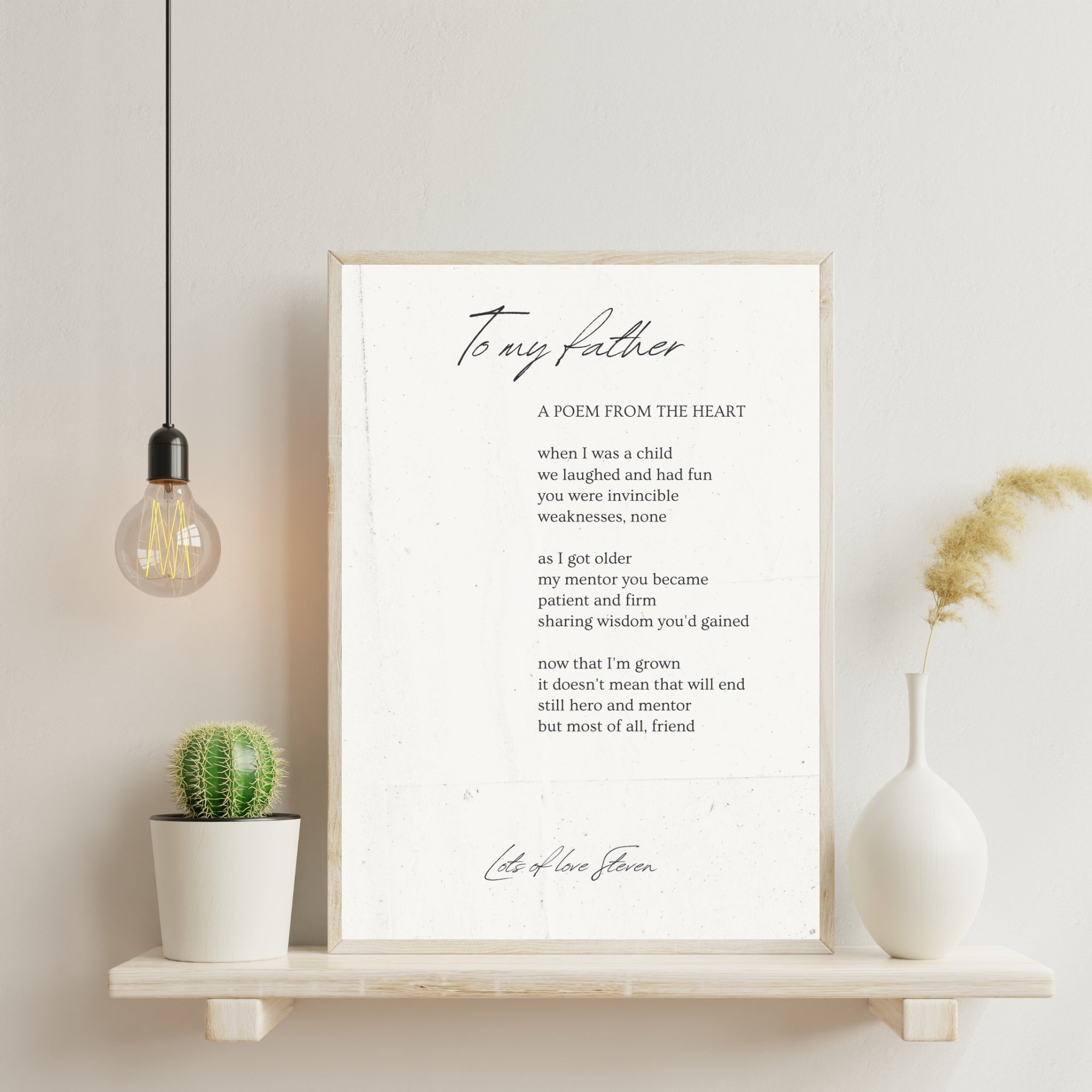 Custom Fathers Poem