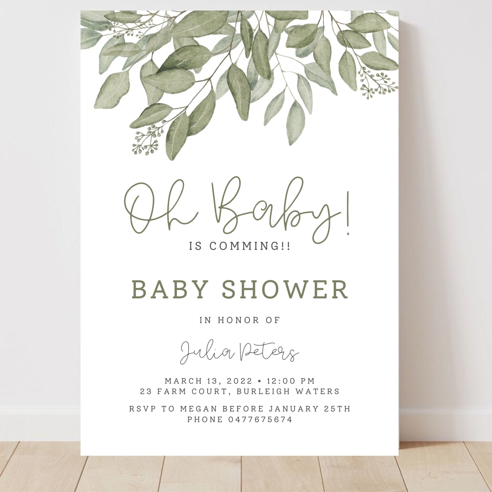 Baby Shower Welcome sign 5