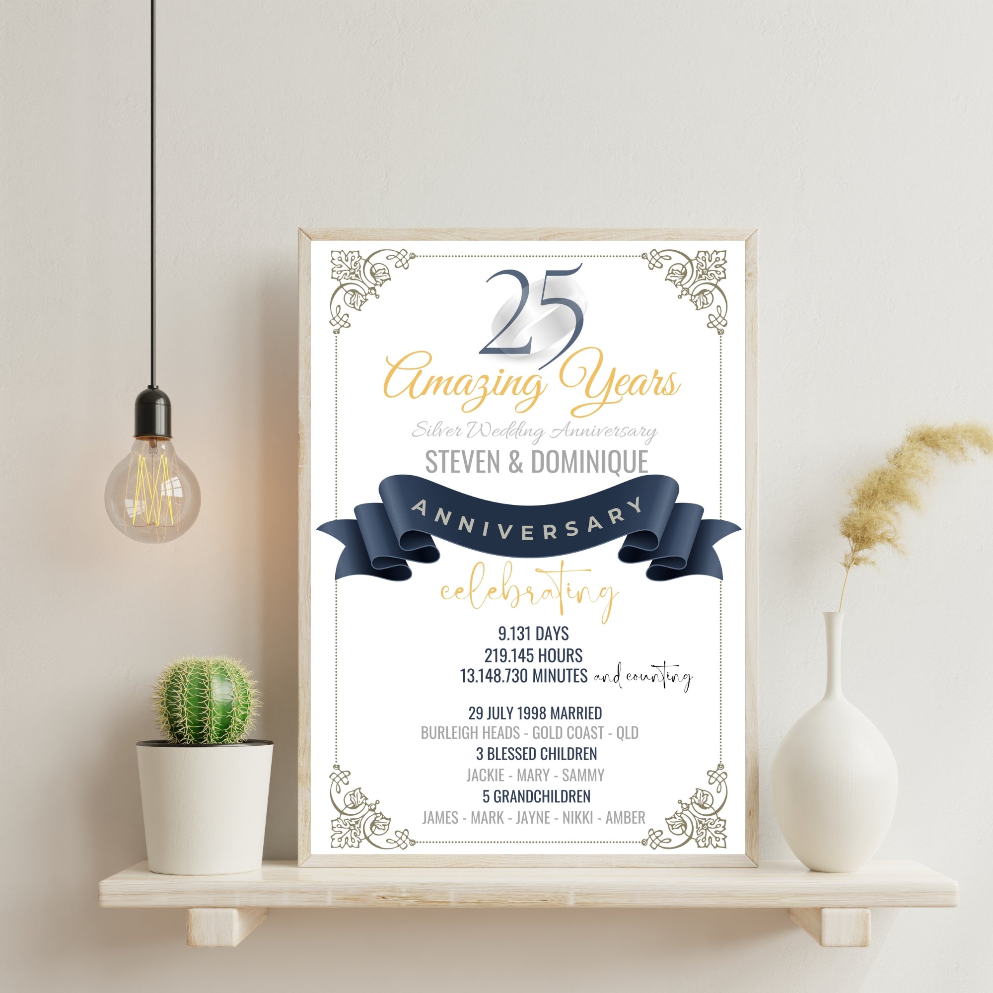 25 Year Wedding Anniversary