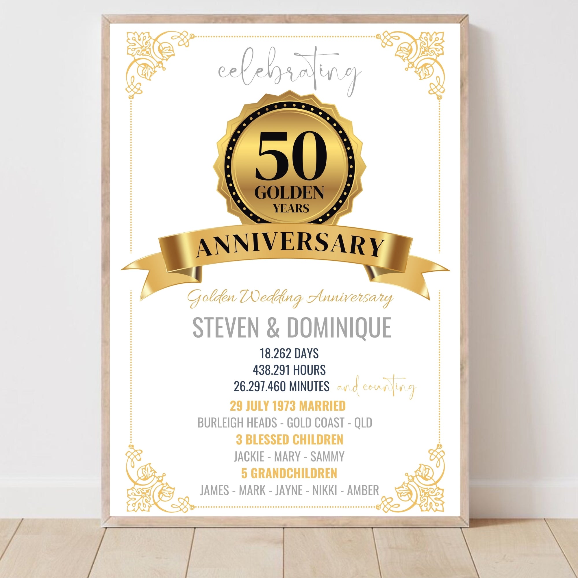 50 Year Wedding Anniversary