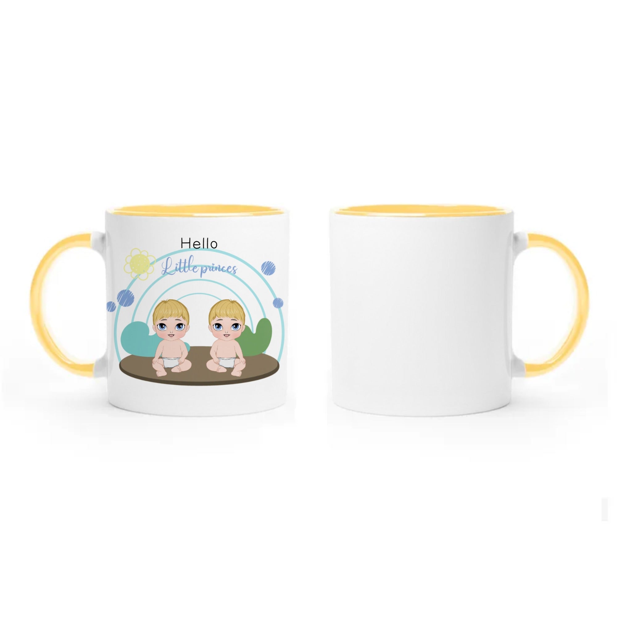 White 11oz Ceramic Mug with Color Inside