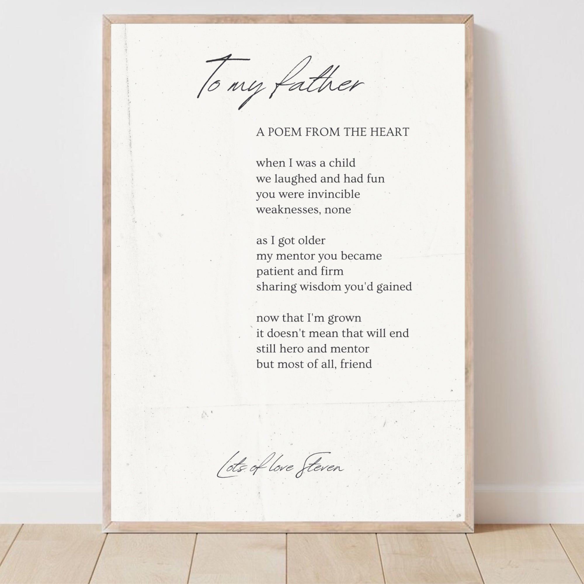 Fathers Poem